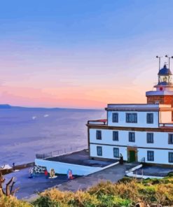 Cape Finisterre Lighthouse Sunset Diamond Painting