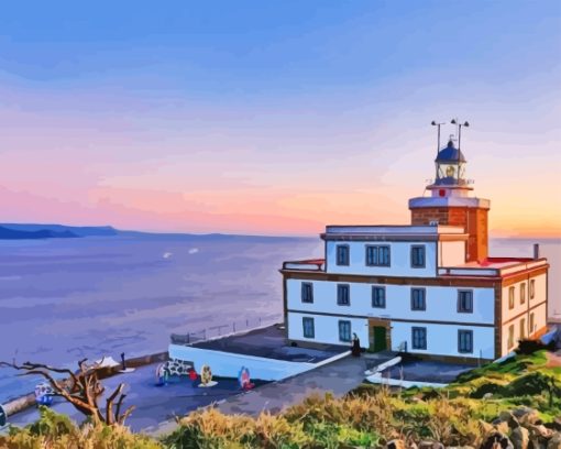 Cape Finisterre Lighthouse Sunset Diamond Painting