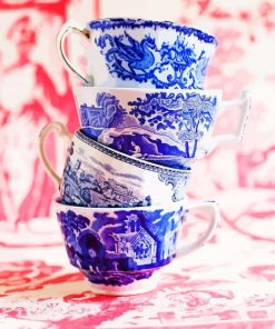 Chinese Stacked Tea Cups Diamond Painting