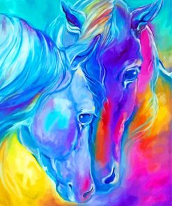 Colorful Horse Couple Diamond Painting