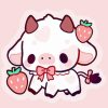 Cute Baby Strawberry Cow Diamond Painting