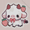 Cute Baby Strawberry Cow Diamond Painting