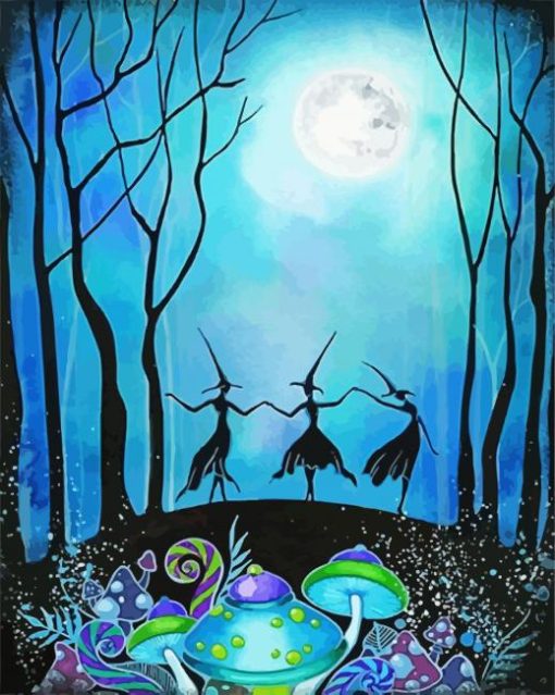 Dancing Witches Diamond Painting