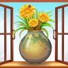 Flower In Vase Diamond Painting