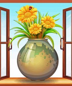 Flower In Vase Diamond Painting