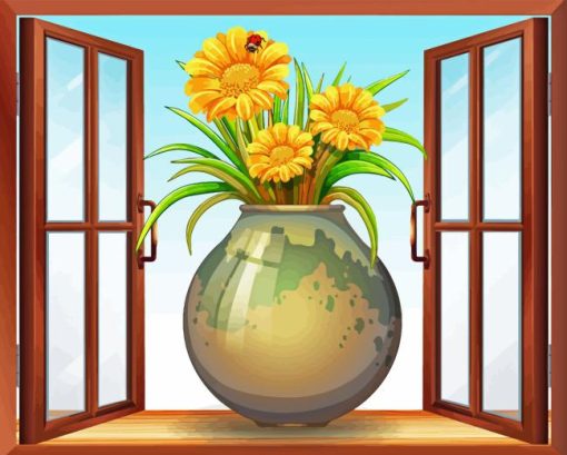 Flower In Vase Diamond Painting