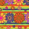 Flowers And Stripes Psychedelic Pattern Diamond Painting