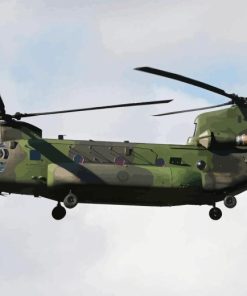 Flying Chinook Helicopter Diamond Painting