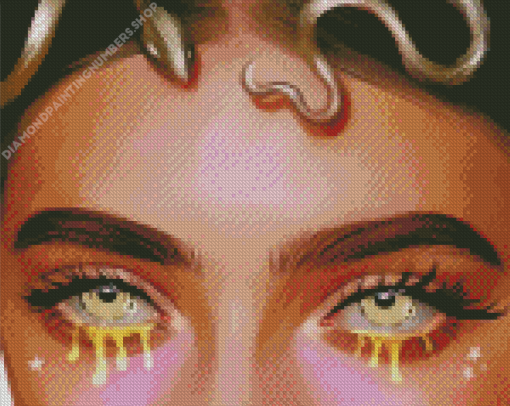 Girl With Tears Of Gold Diamond Paintings