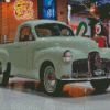 Green 1952 F J Holden Car Diamond Painting