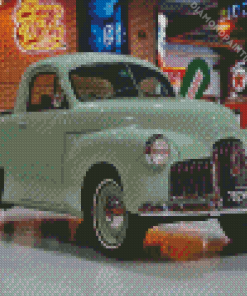 Green 1952 F J Holden Car Diamond Painting