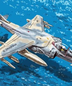 Harrier Jet Plane Diamond Painting