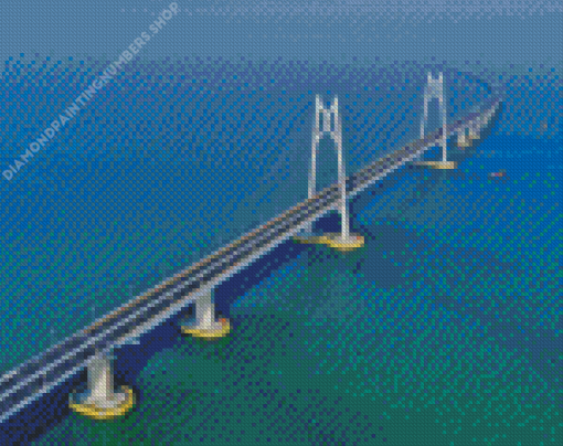 Hong Kong Zhuhai Macau Sea Bridge Diamond Painting