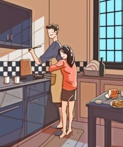 Kitchen Couple Arts Diamond Painting