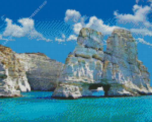 Milos Island In The Aegean Sea Diamond Painting