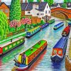 Narrowboats Art Diamond Painting