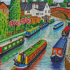 Narrowboats Art Diamond Painting