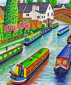 Narrowboats Art Diamond Painting