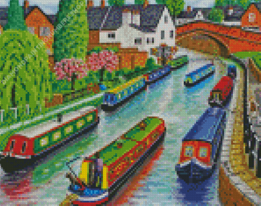 Narrowboats Art Diamond Painting