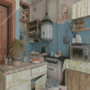 Old Vintage Kitchen Diamond Painting