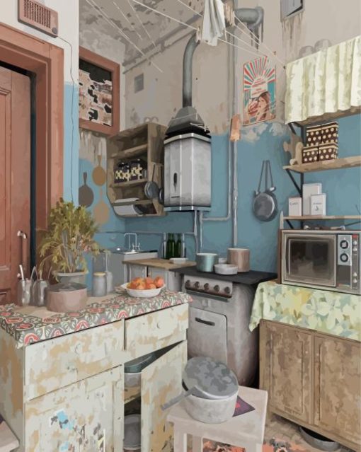 Old Vintage Kitchen Diamond Painting