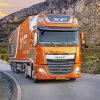 Orange Trucks Daf Diamond Painting