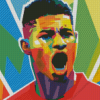 Marcus Rashford Pop Art Diamond Painting