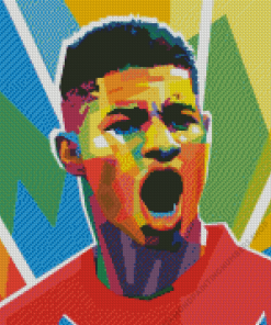 Marcus Rashford Pop Art Diamond Painting