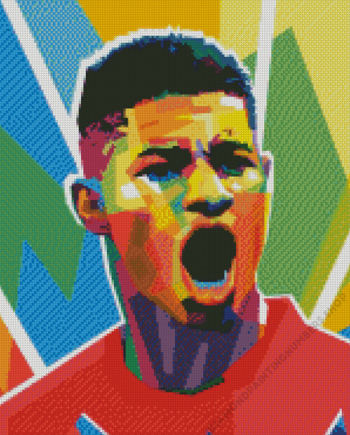 Marcus Rashford Pop Art Diamond Painting