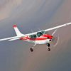 Red White Cessna Aircraft Diamond Painting