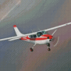 Red White Cessna Aircraft Diamond Painting