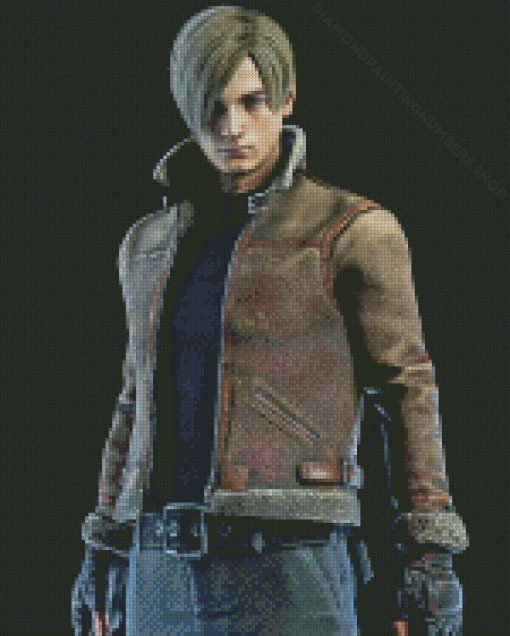 Resident Evil Leon Kennedy Diamond Painting