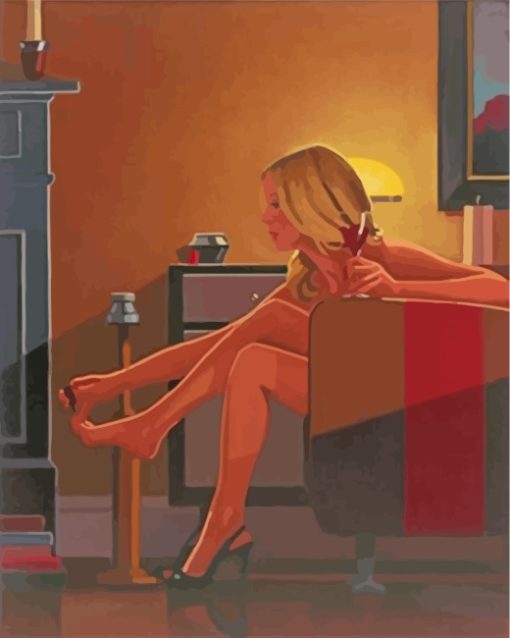 Woman By Jack Vettriano Diamond Painting