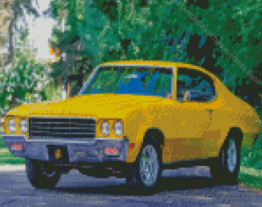 Yellow Buick Skylark Diamond Painting