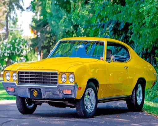 Yellow Buick Skylark Diamond Painting