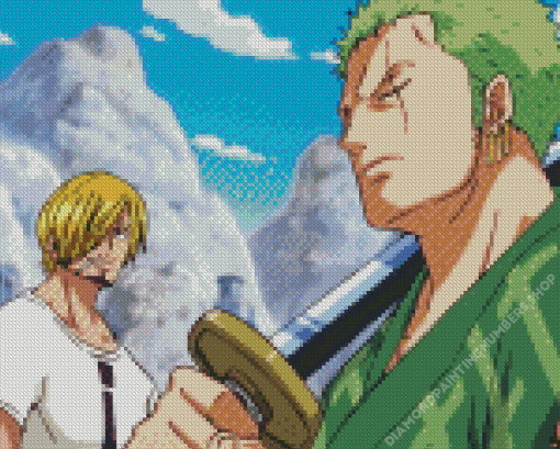 Zoro Sanji One Piece Diamond Painting