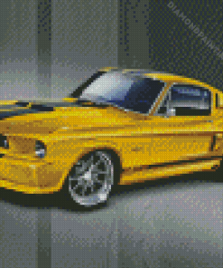 1967 Yellow Mustang Sport Car Diamond Painting