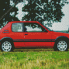 205 GTi Peugeot Red Car Diamond Painting