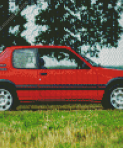 205 GTi Peugeot Red Car Diamond Painting