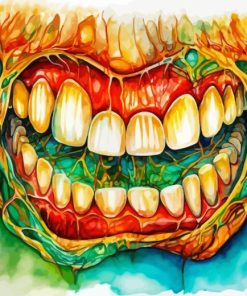 Abstract Teeth Art Diamond Painting