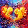 Abstract Double Hearts Diamond Painting