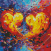 Abstract Double Hearts Diamond Painting