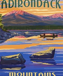 Adirondack Mountains Poster Diamond Painting