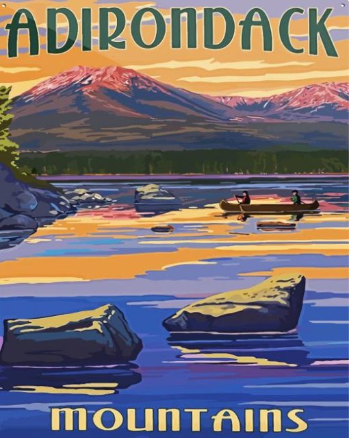 Adirondack Mountains Poster Diamond Painting