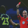 Anthoni Taylor With Red Card Diamond Painting