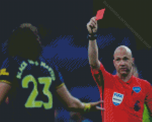 Anthoni Taylor With Red Card Diamond Painting