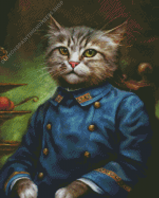 Army Cat Diamond Painting