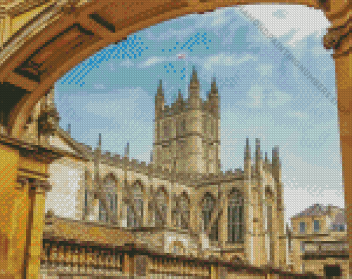 Bath Abbey Tower Bath City England Diamond Painting