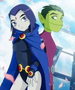 Beast Boy And Raven Diamond Painting