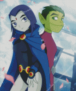 Beast Boy And Raven Diamond Painting